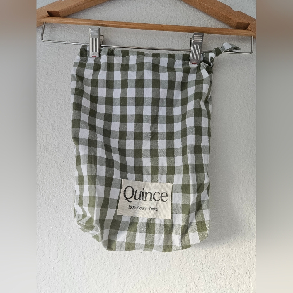 quince gingham satchel